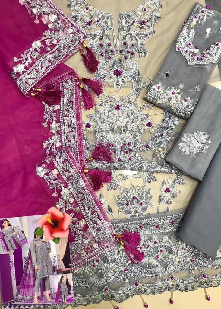 Gulaal Bridal Wear Unstitched Embroidered D-002