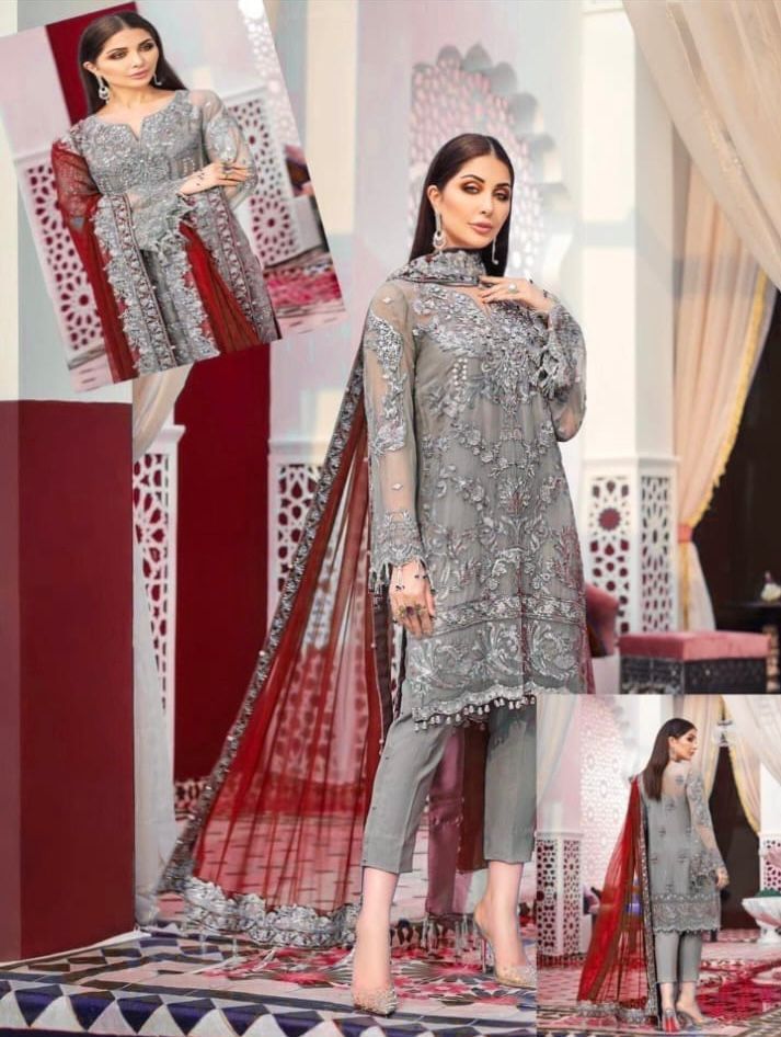 Gulaal Bridal Wear Unstitched Embroidered D-003