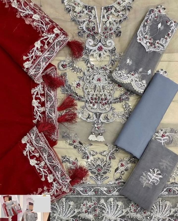 Gulaal Bridal Wear Unstitched Embroidered D-003