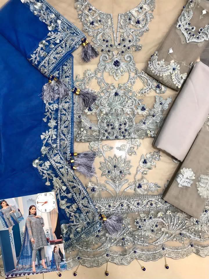 Gulaal Bridal Wear Unstitched Embroidered D-005