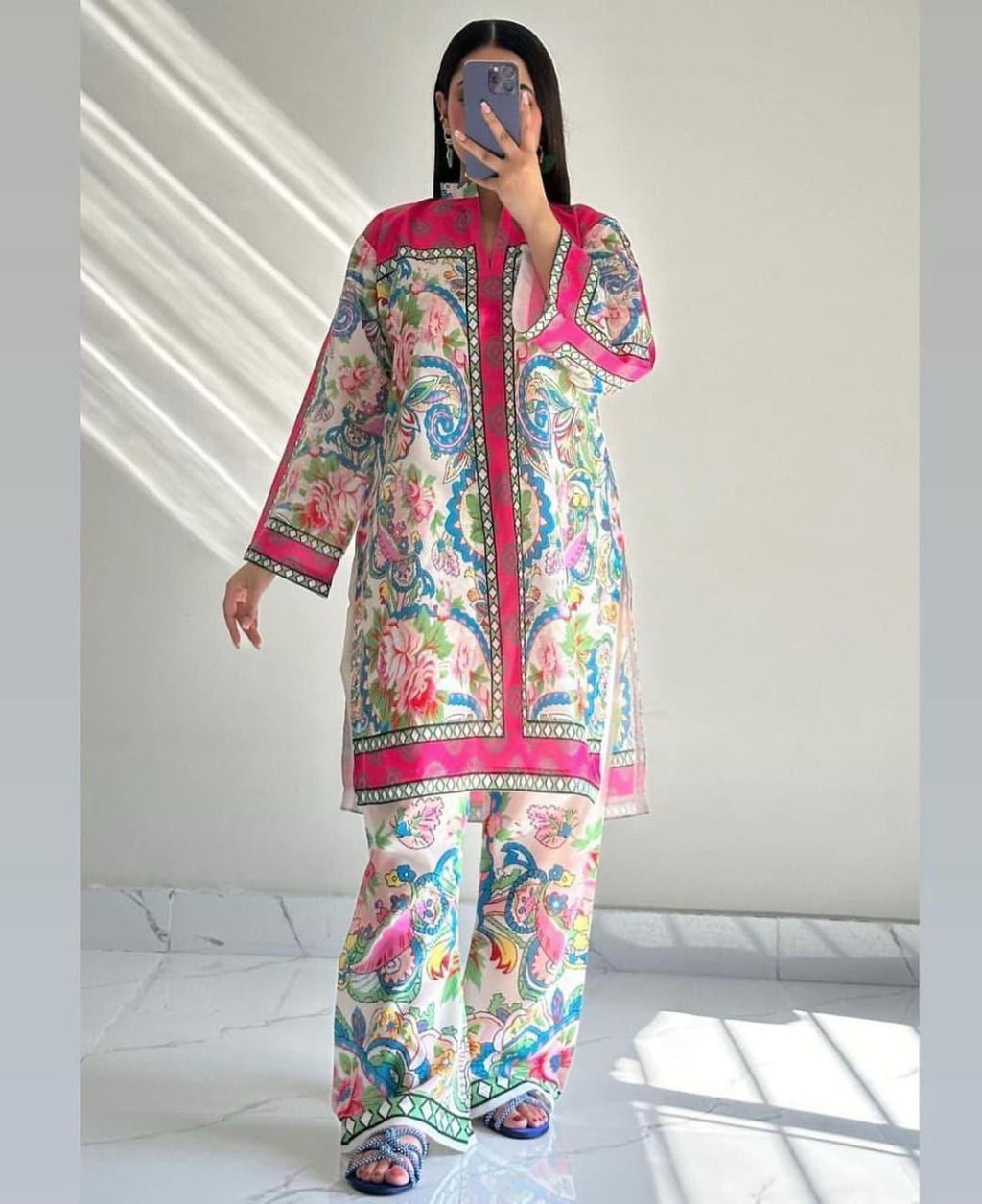 LULUSAR Shamooz Silk Printed 3Piece D-001