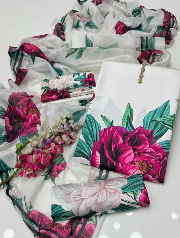 LULUSAR Shamooz Silk Printed 3Piece D-002