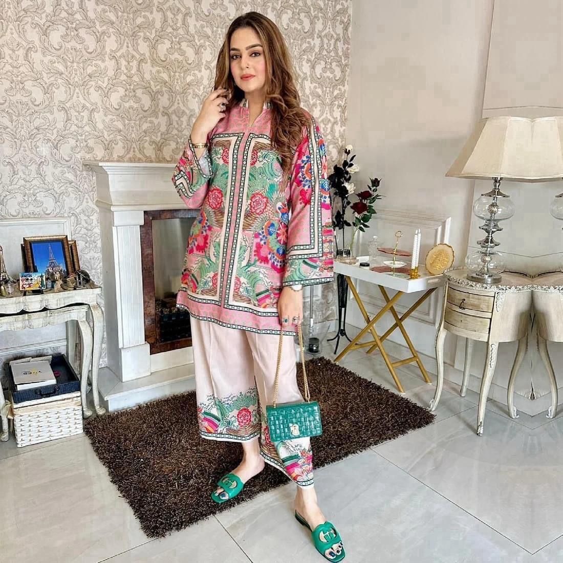 LULUSAR Shamooz Silk Printed 3Piece D-004