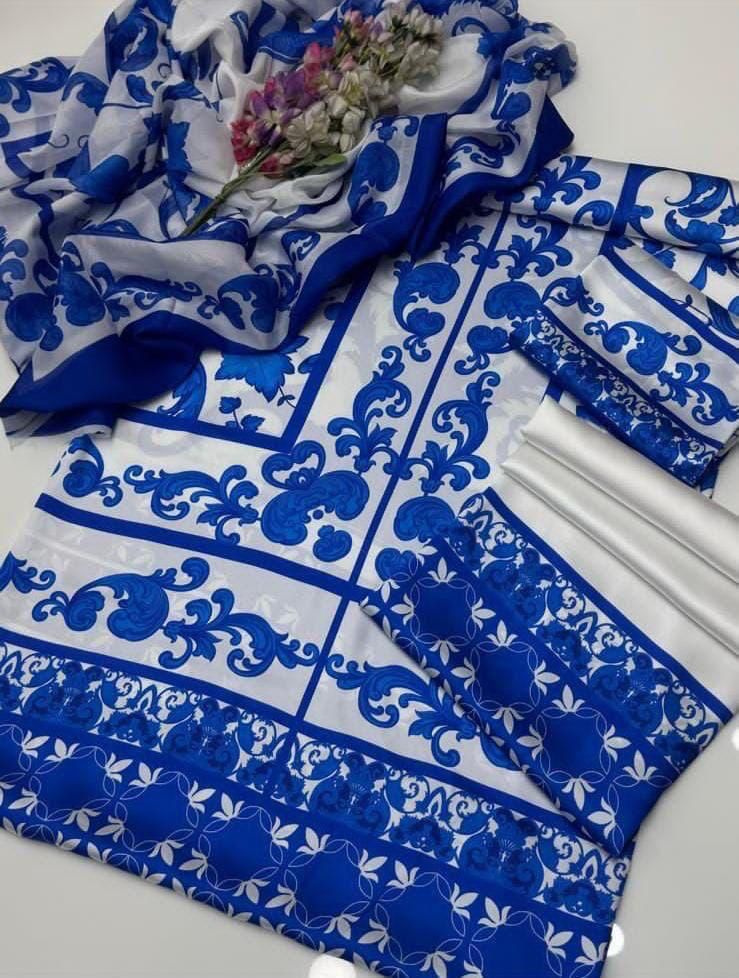 LULUSAR Shamooz Silk Printed 3Piece D-006