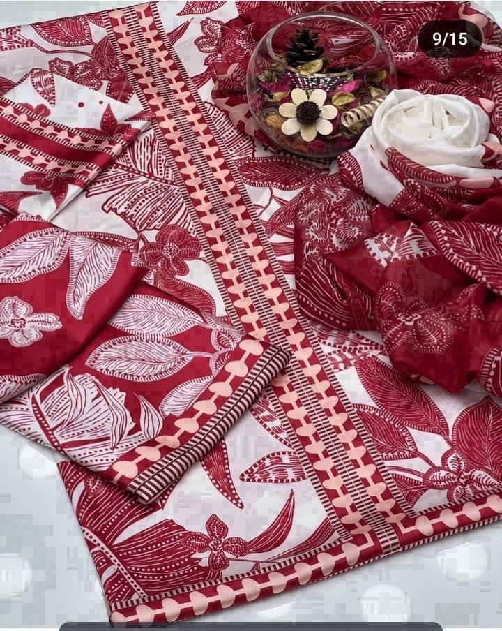 LULUSAR Shamooz Silk Printed 3Piece D-007