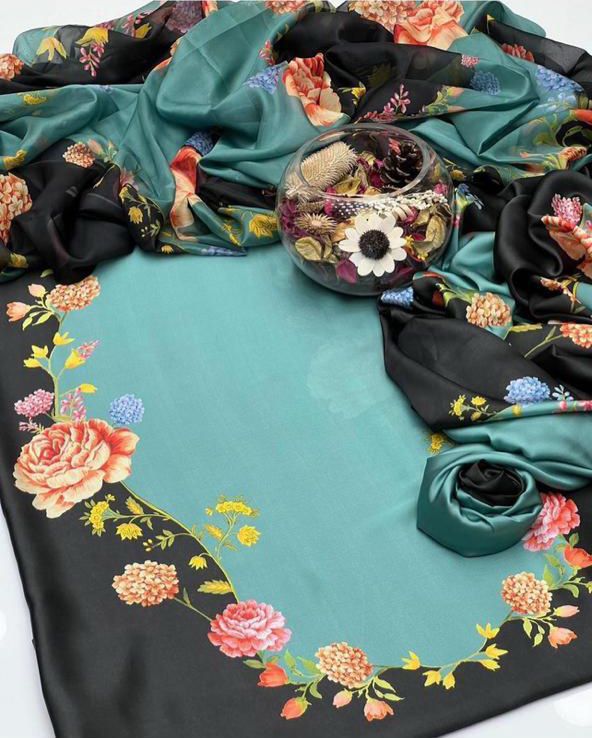 LULUSAR Shamooz Silk Printed 3Piece D-008