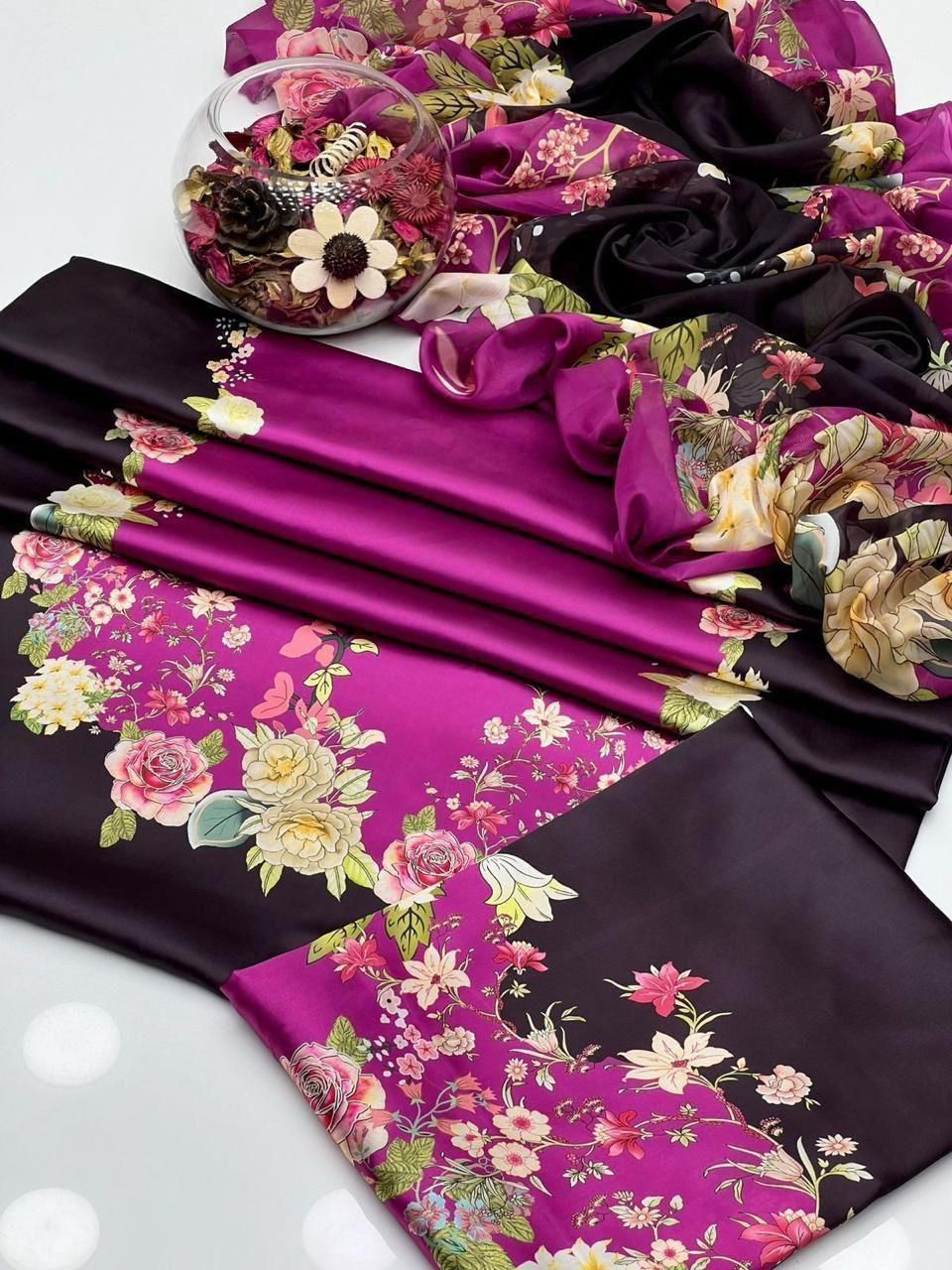 LULUSAR Shamooz Silk Printed 3Piece D-009