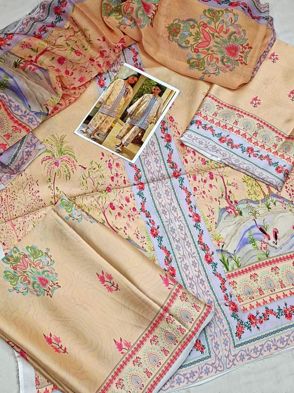 LULUSAR Shamooz Silk Printed 3Piece D-012