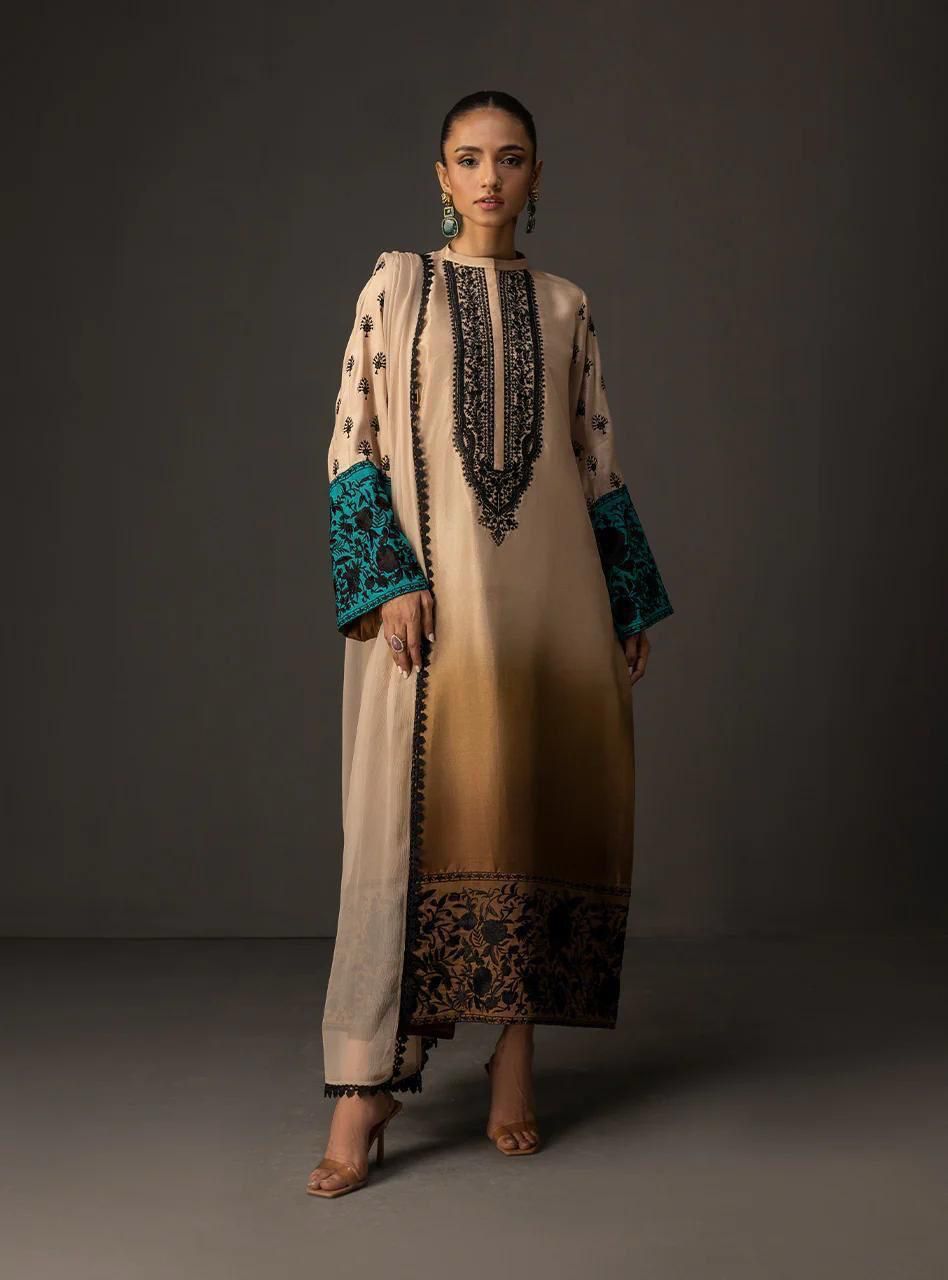 LULUSAR Shamooz Silk Printed 3Piece D-015
