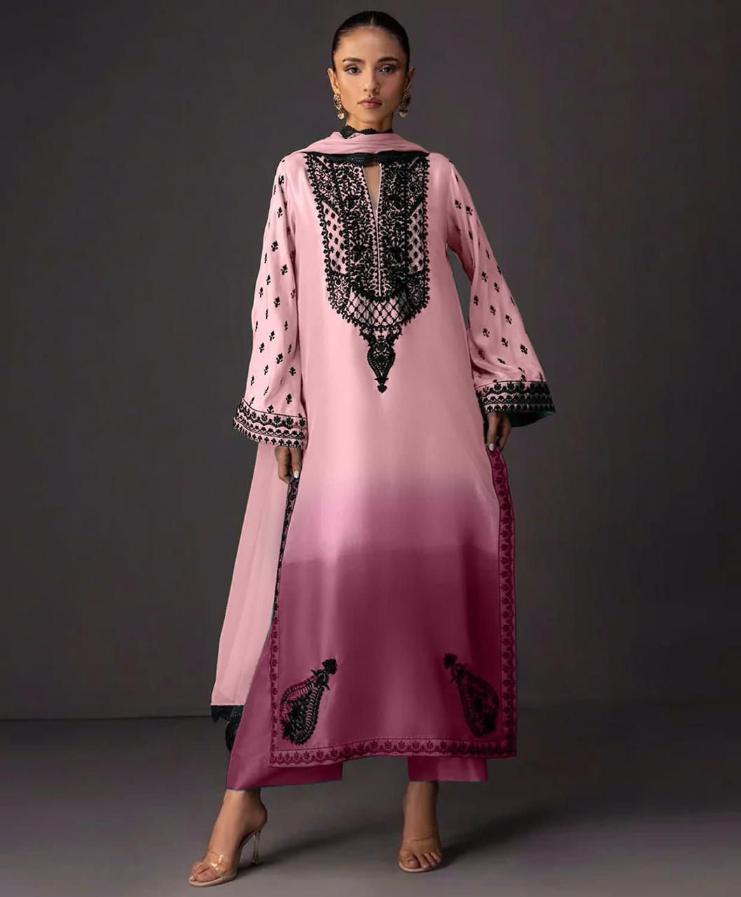 LULUSAR Shamooz Silk Printed 3Piece D-016