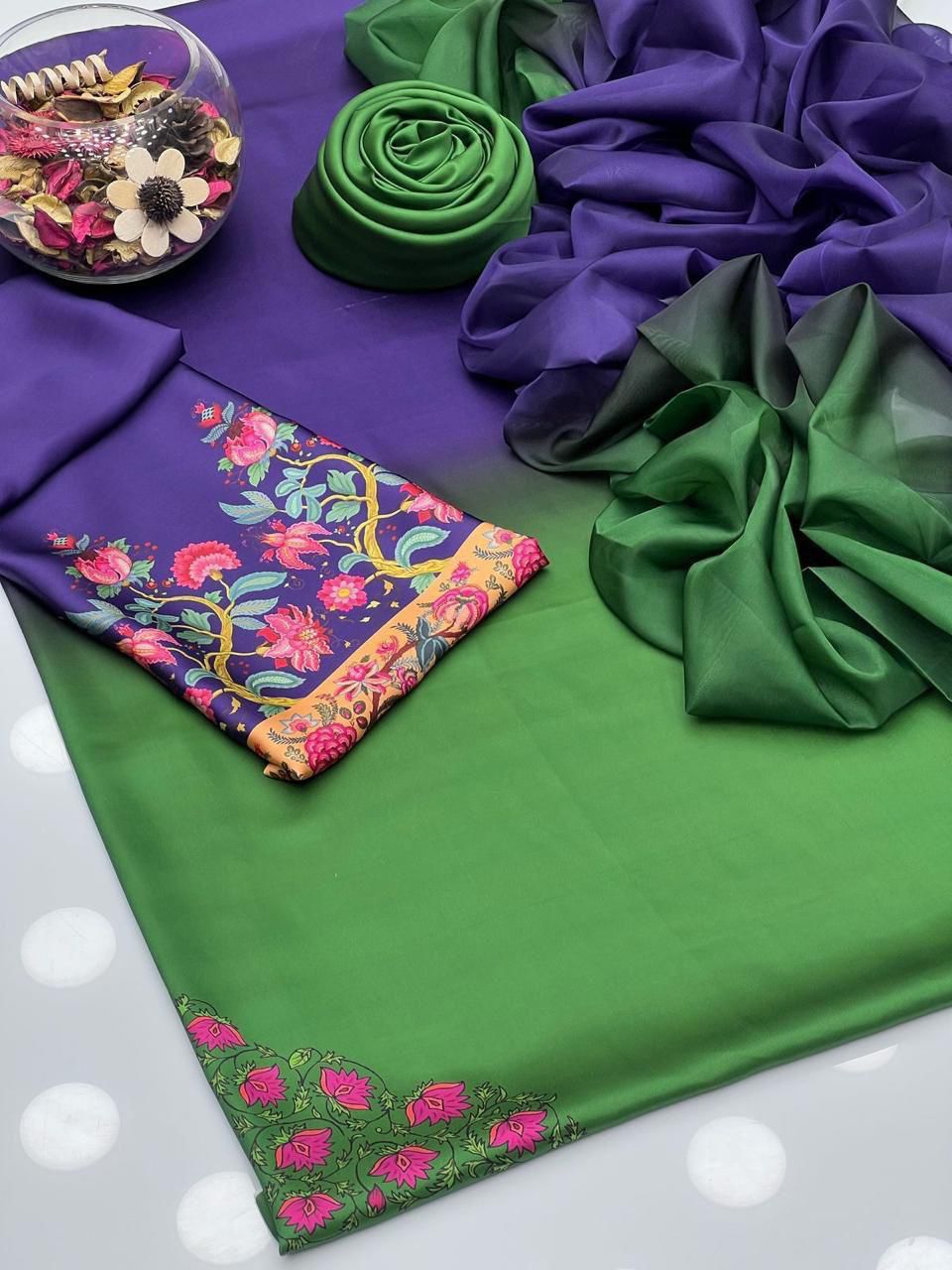 LULUSAR Shamooz Silk Printed 3Piece D-018