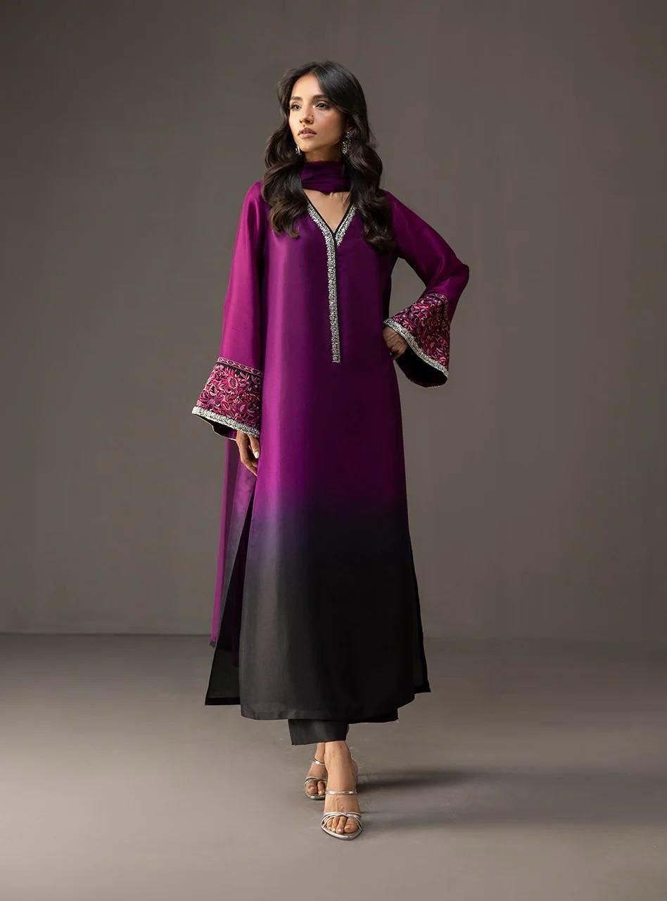 LULUSAR Shamooz Silk Printed 3Piece D-019