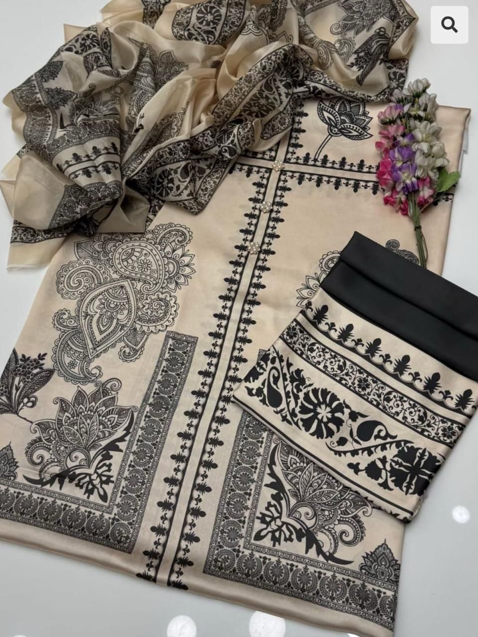 LULUSAR Shamooz Silk Printed 3Piece D-029