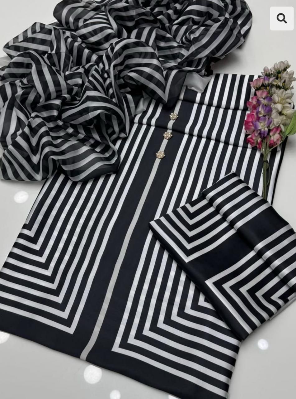 LULUSAR Shamooz Silk Printed 3Piece D-030