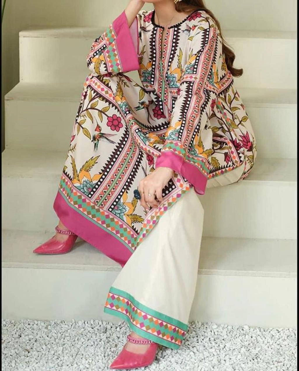 LULUSAR Shamooz Silk Printed 3Piece D-033