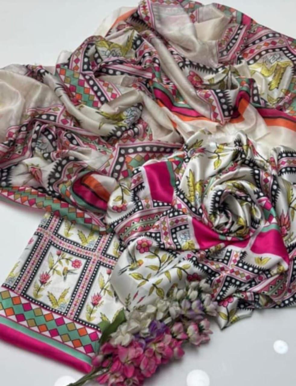 LULUSAR Shamooz Silk Printed 3Piece D-033