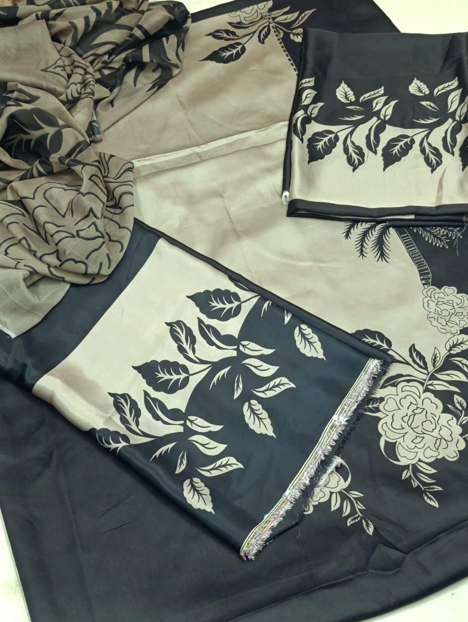 LULUSAR Shamooz Silk Printed 3Piece D-035