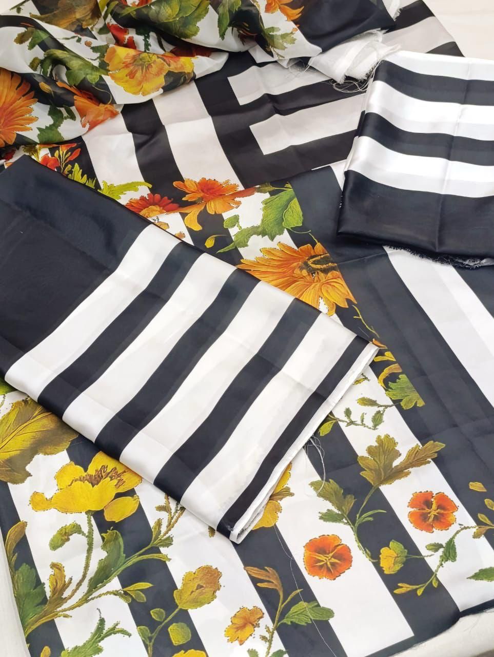 LULUSAR Shamooz Silk Printed 3Piece D-036
