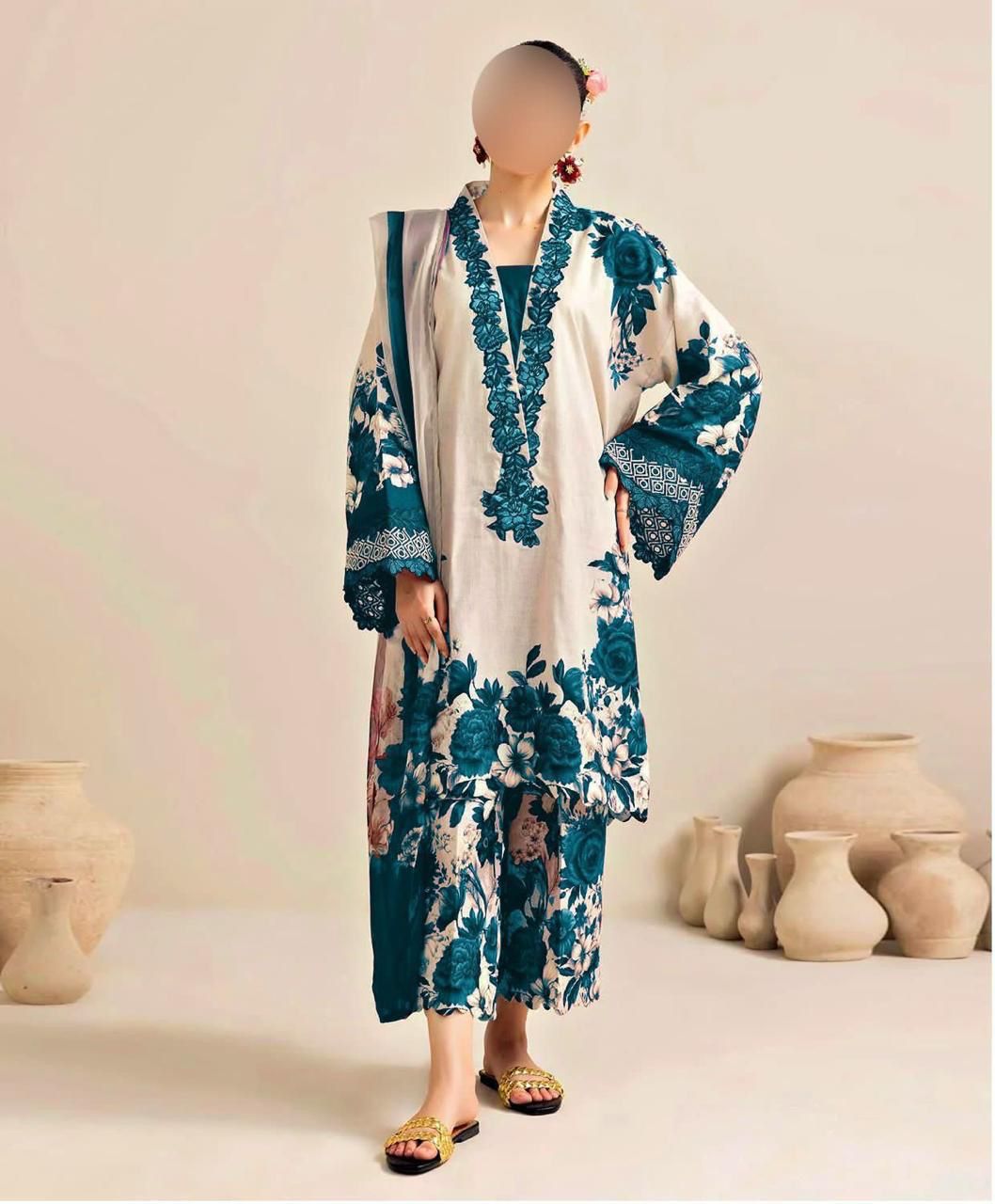 LULUSAR Shamooz Silk Printed 3Piece D-038