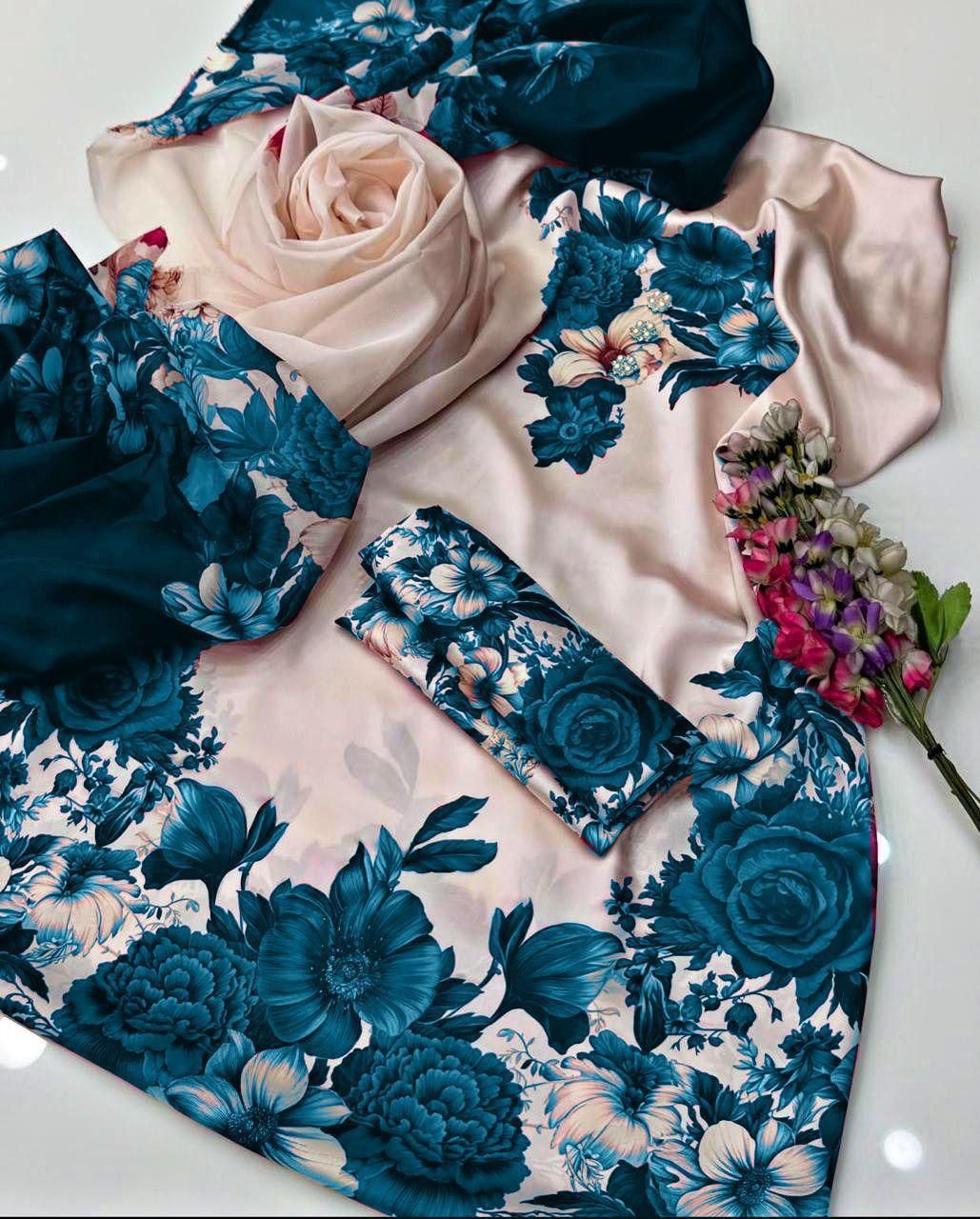 LULUSAR Shamooz Silk Printed 3Piece D-038