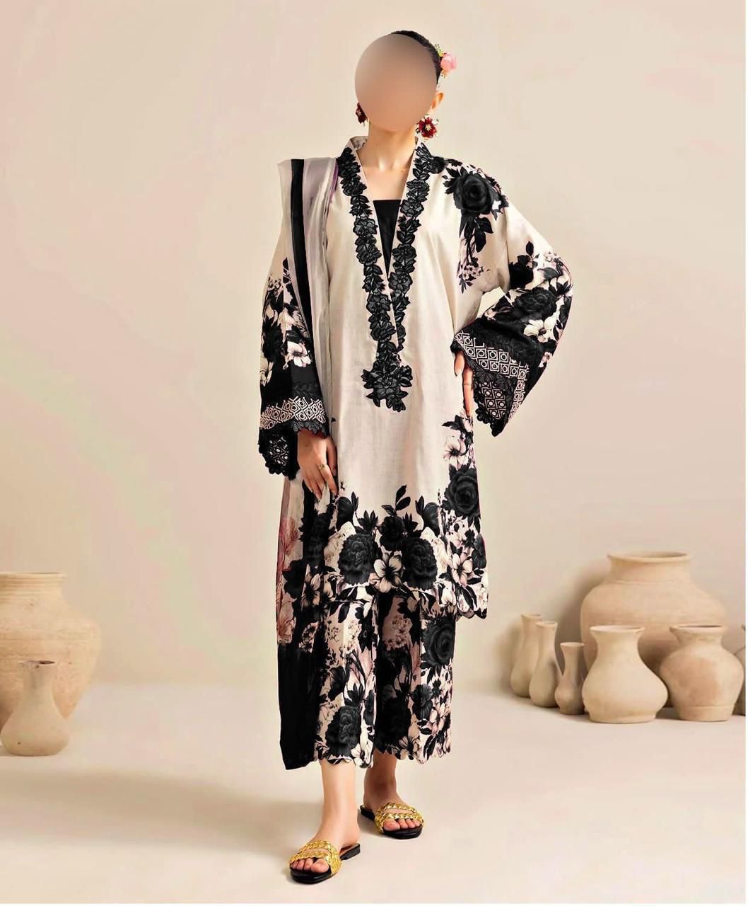 LULUSAR Shamooz Silk Printed 3Piece D-039