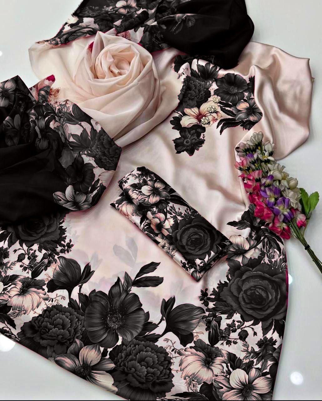 LULUSAR Shamooz Silk Printed 3Piece D-039
