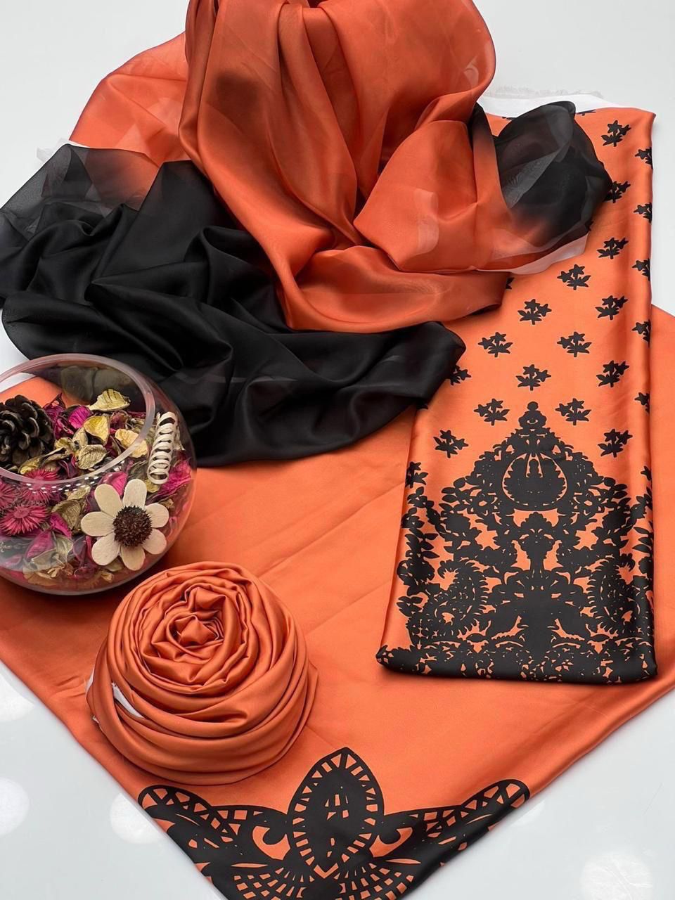 LULUSAR Shamooz Silk Printed 3Piece D-040