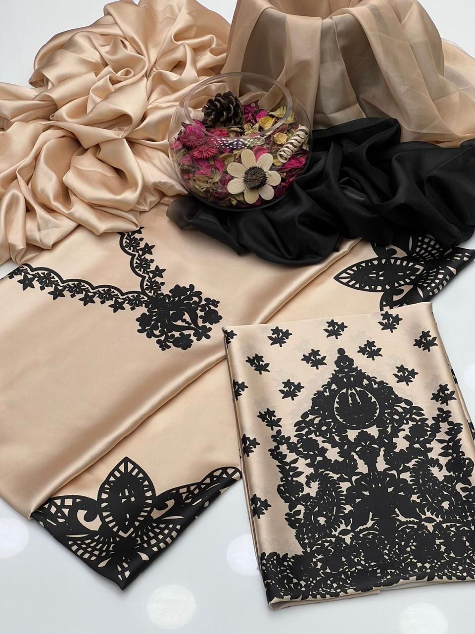 LULUSAR Shamooz Silk Printed 3Piece D-041