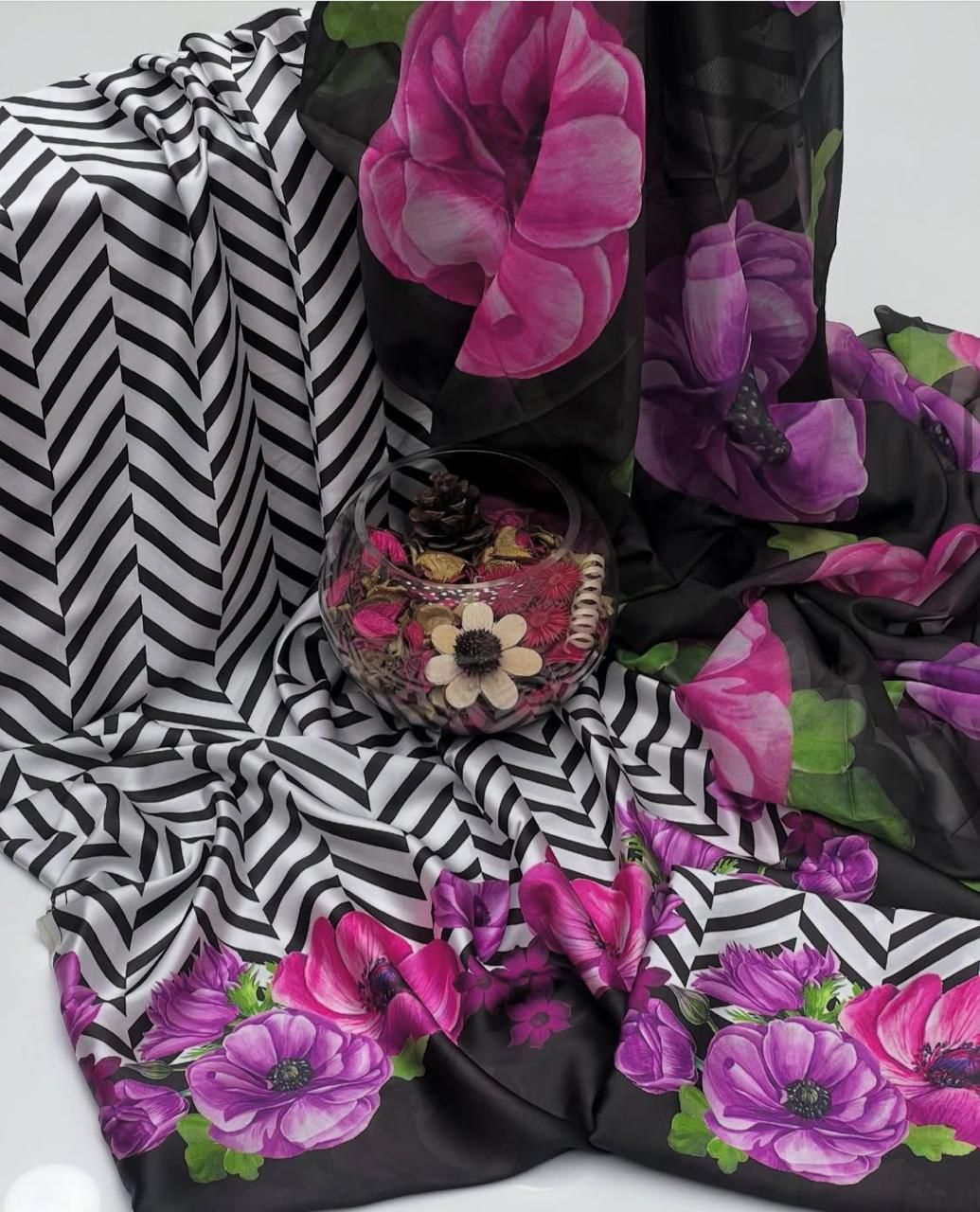 LULUSAR Shamooz Silk Printed 3Piece D-042