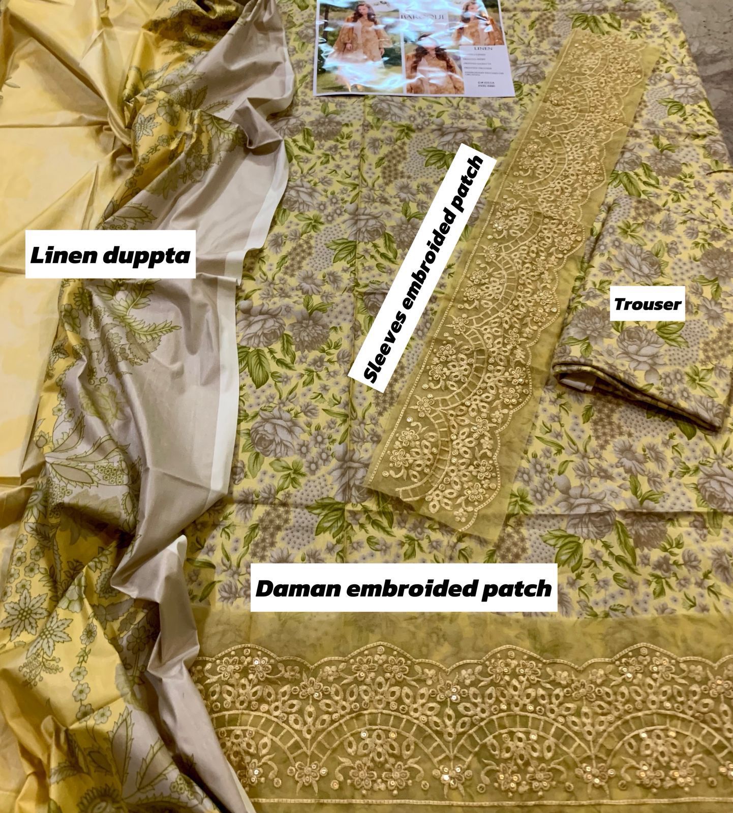 Baroque Linen Unstitched 3Piece D-004
