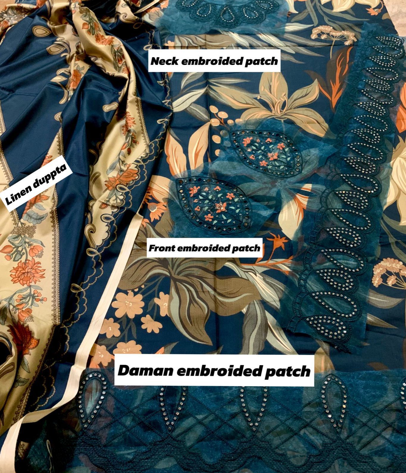 Baroque Linen Unstitched 3Piece D-006
