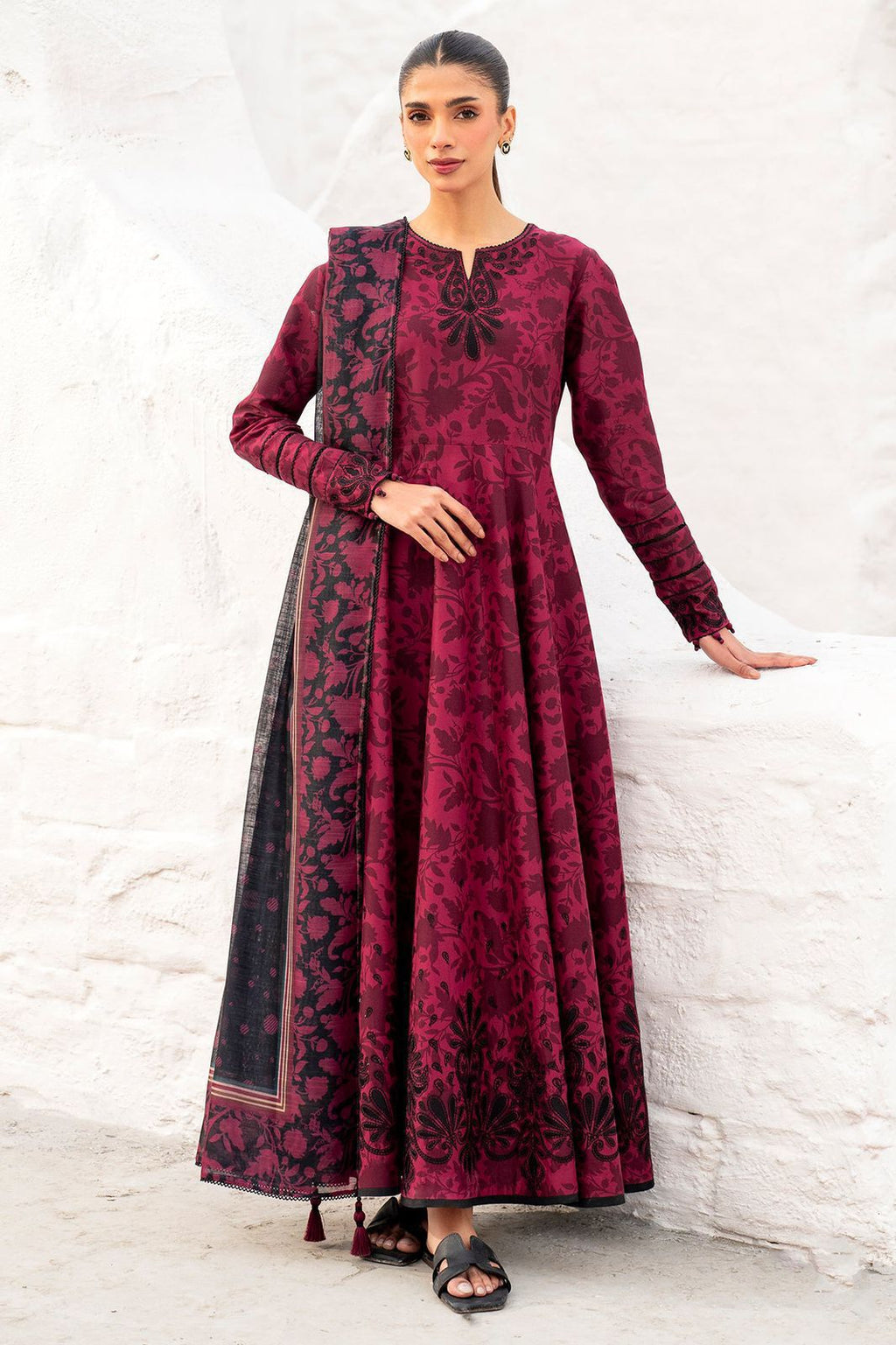 Baroque Linen Unstitched 3Piece D-016
