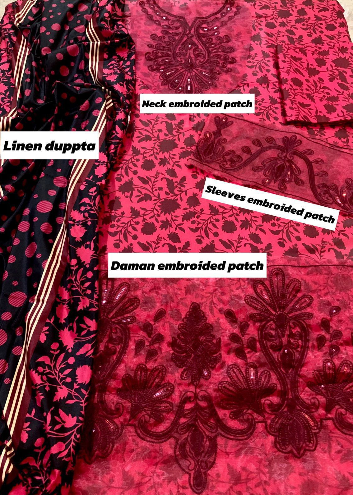 Baroque Linen Unstitched 3Piece D-016