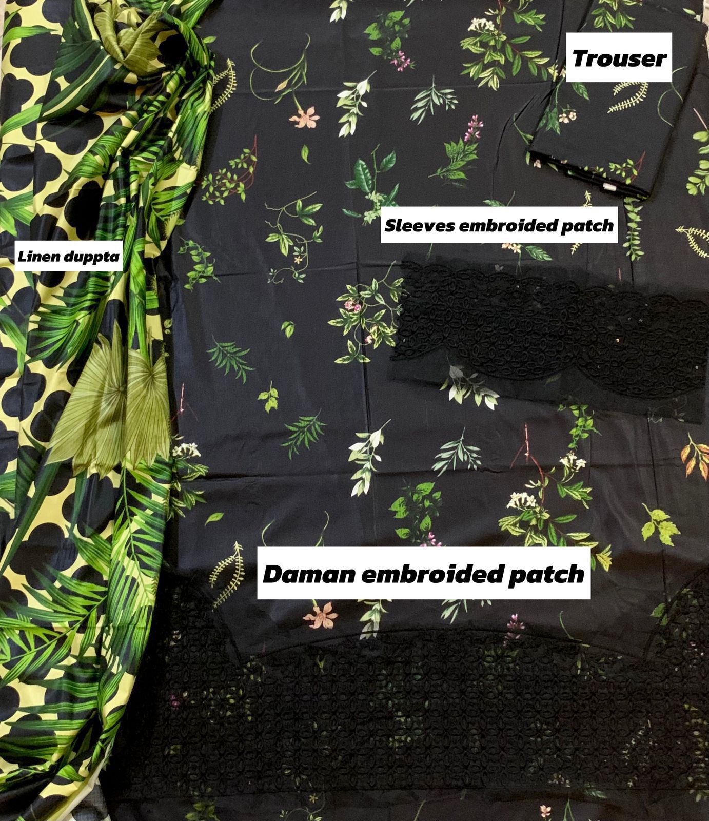 Lime Light Linen Unstitched 3Piece D-017