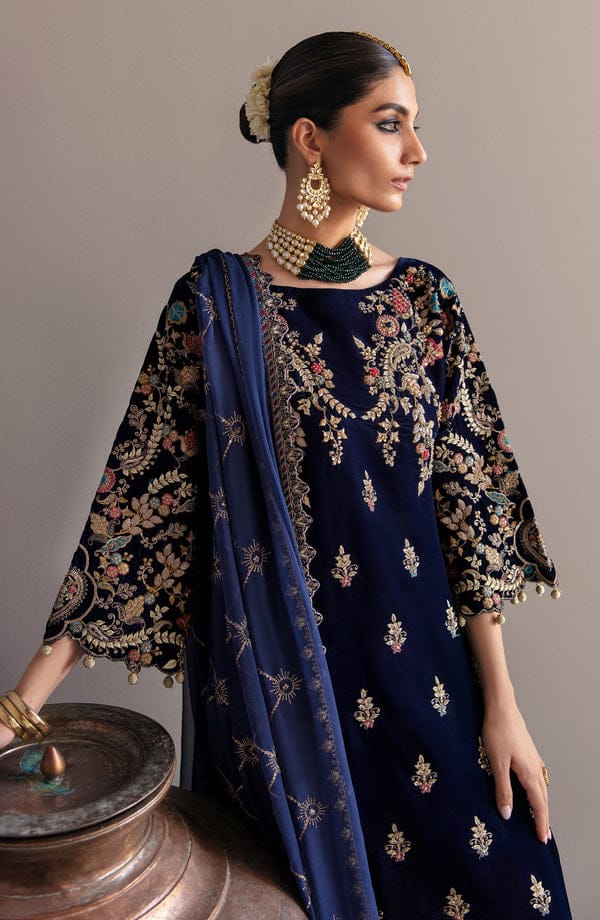 Eman Adeel Emb Velvet 3Piece D-002