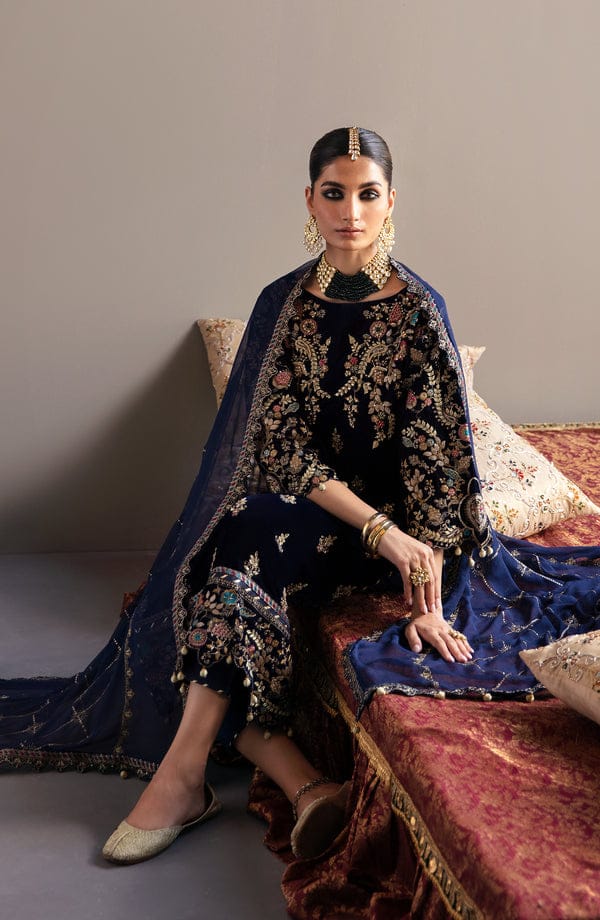 Eman Adeel Emb Velvet 3Piece D-002