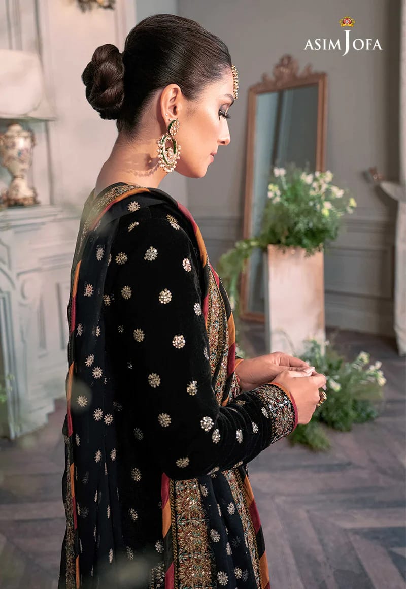 ASIM JOFA Emb Velvet 3Piece D-003
