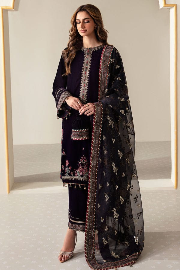 Jazmine Emb Velvet 3Piece D-004