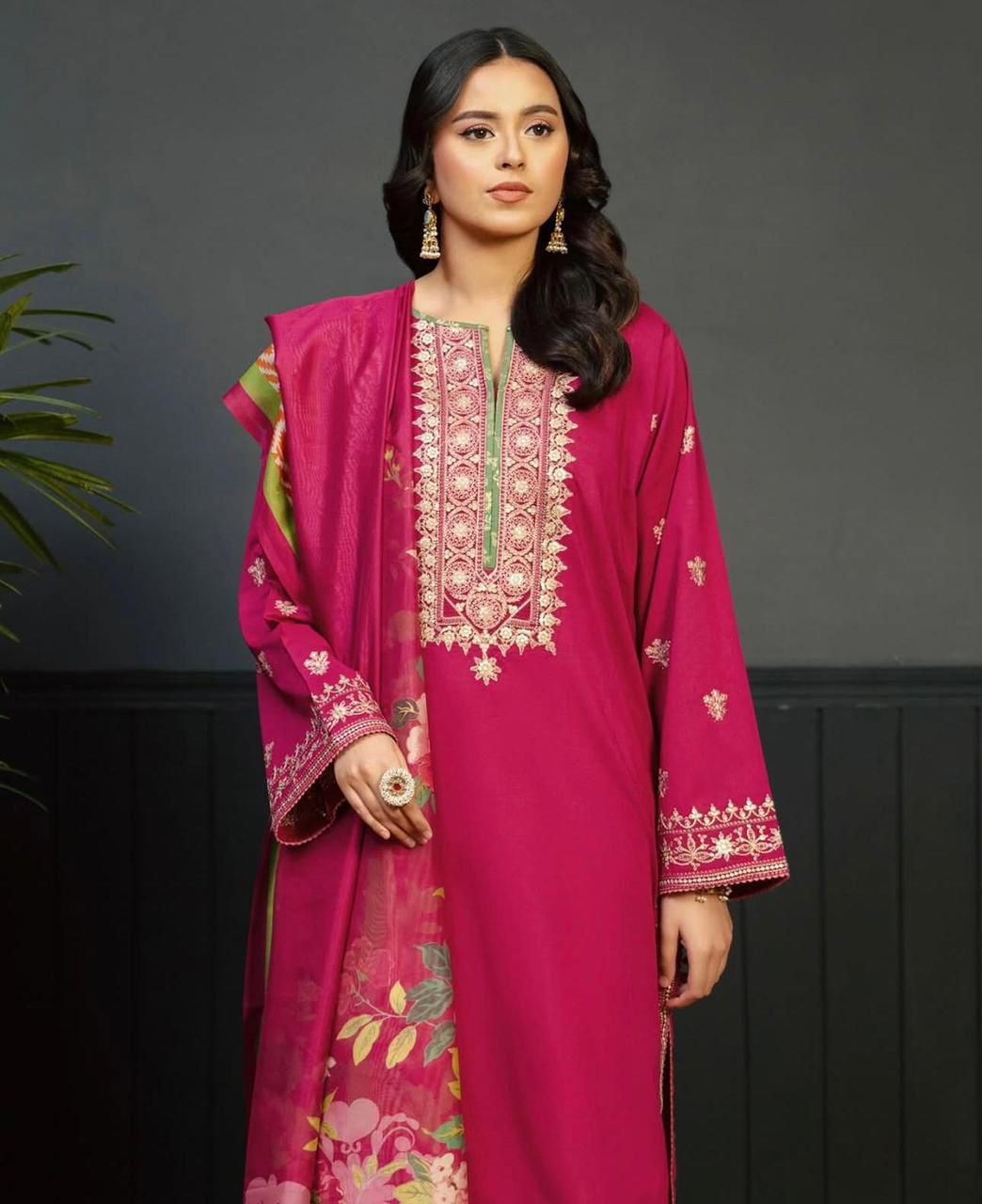ASLING Dhanak Embroidered Unstitched 3Piece D-001