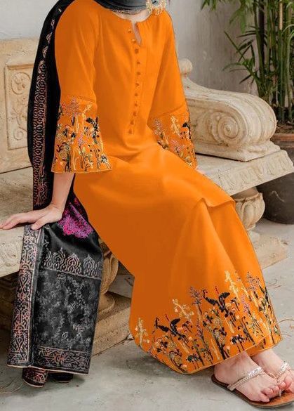 ASLING Dhanak Embroidered Unstitched 3Piece D-002