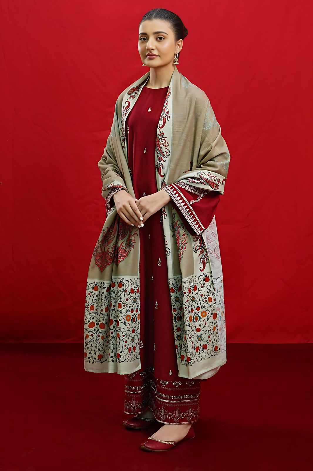 ASLING Dhanak Embroidered Unstitched 3Piece D-004
