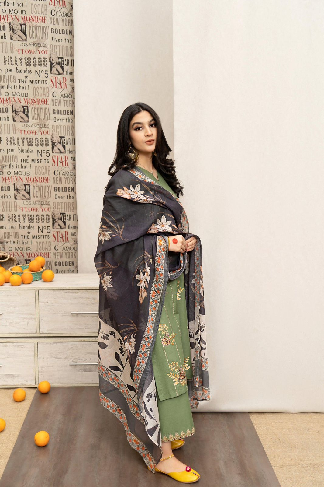 ASLING Dhanak Embroidered Unstitched 3Piece D-006