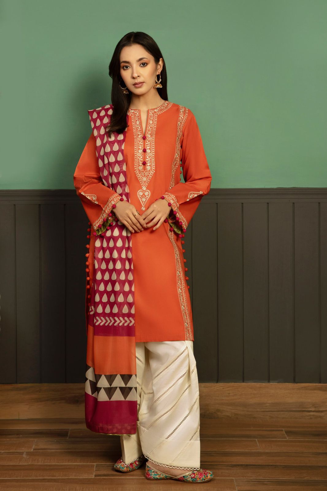ASLING Dhanak Embroidered Unstitched 3Piece D-007