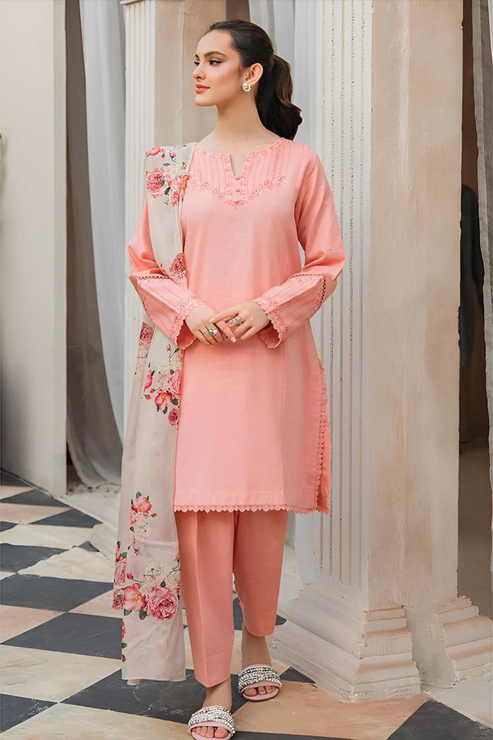 ASLING Dhanak Embroidered Unstitched 3Piece D-008