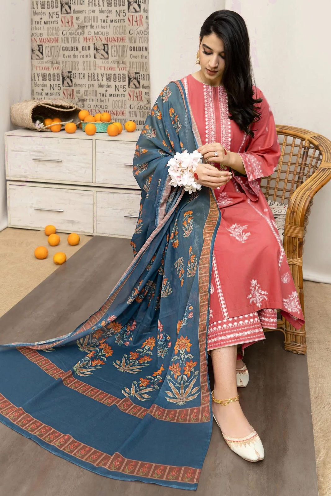 ASLING Dhanak Embroidered Unstitched 3Piece D-010