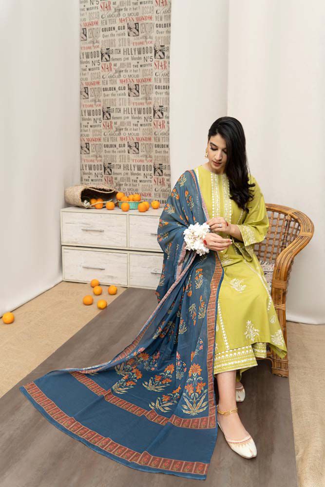 ASLING Dhanak Embroidered Unstitched 3Piece D-011