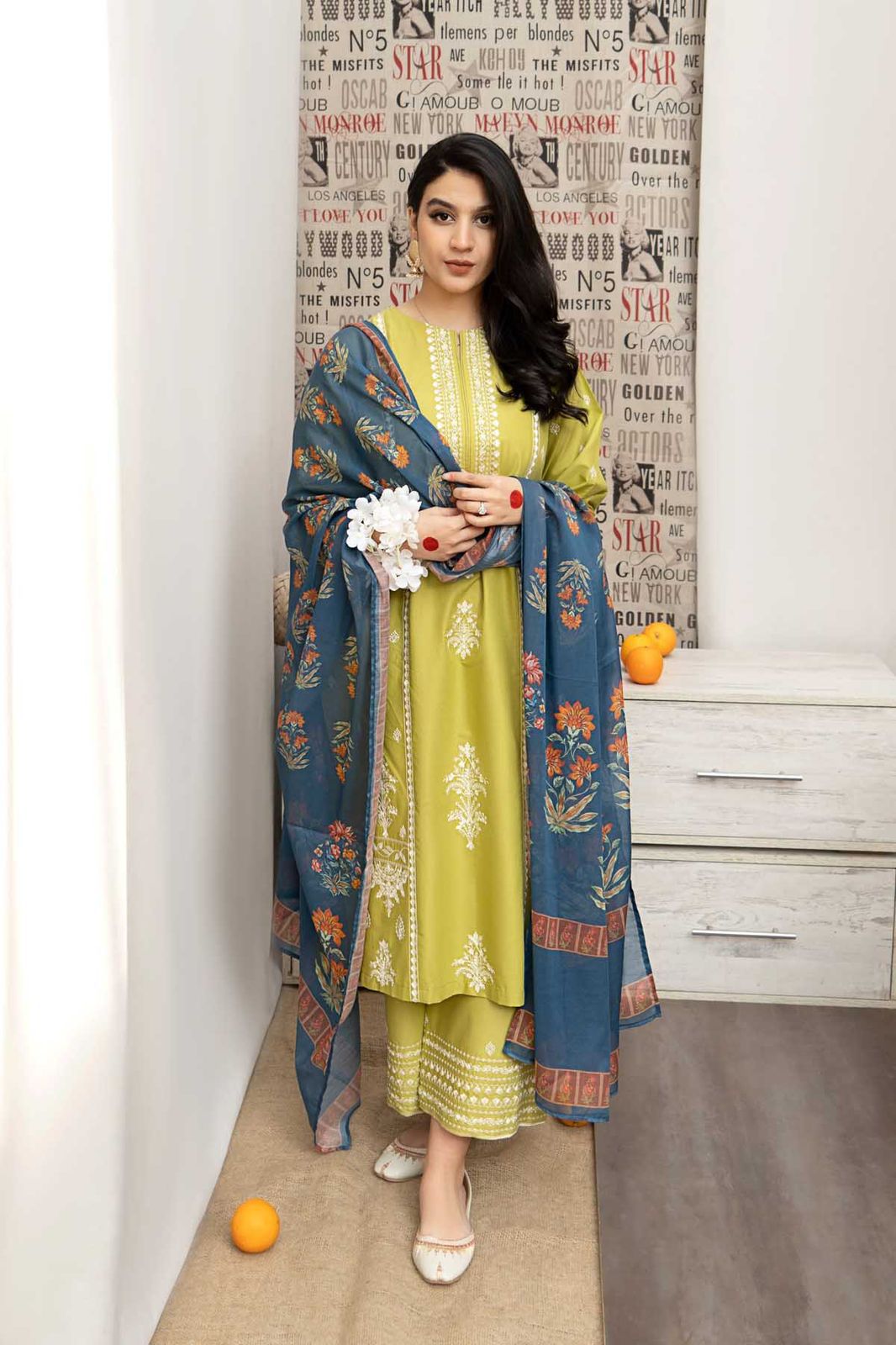 ASLING Dhanak Embroidered Unstitched 3Piece D-011