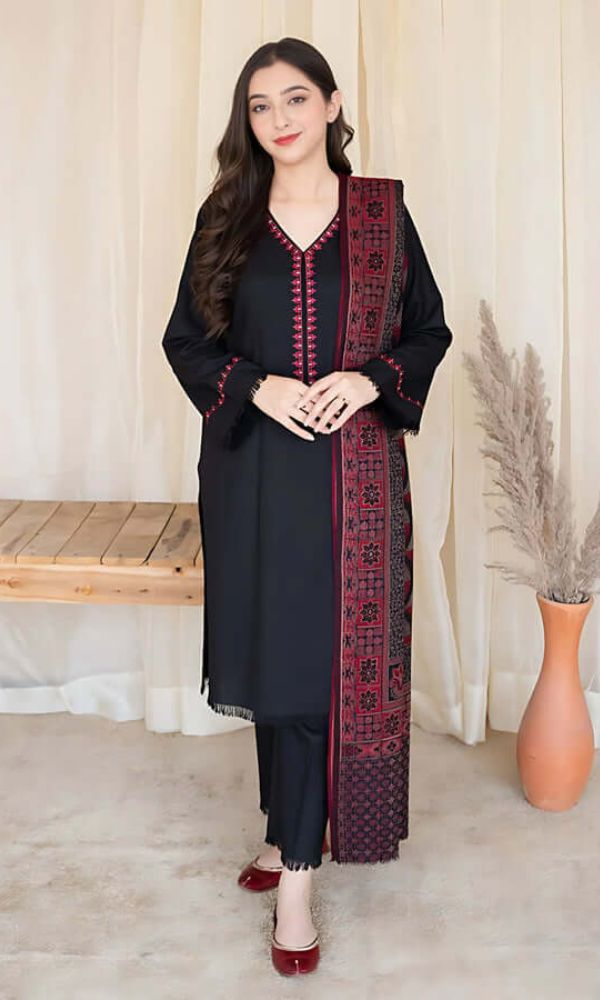 ASLING Dhanak Embroidered Unstitched 3Piece D-012