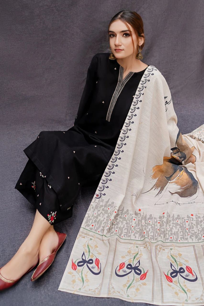 ASLING Dhanak Embroidered Unstitched 3Piece D-014