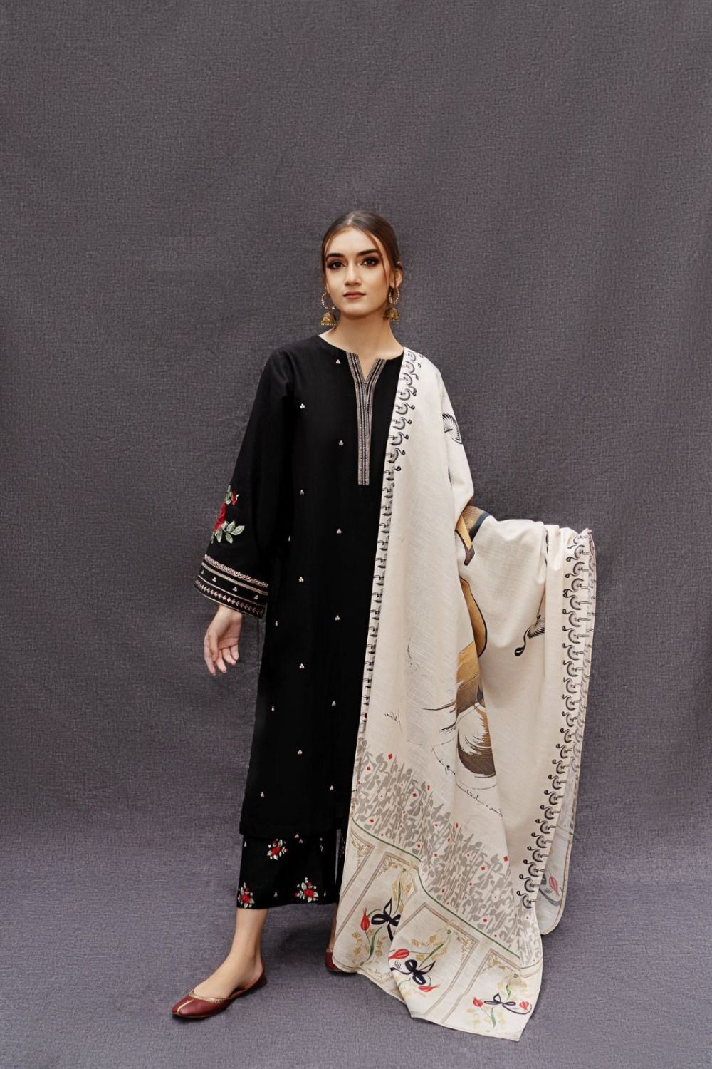 ASLING Dhanak Embroidered Unstitched 3Piece D-014